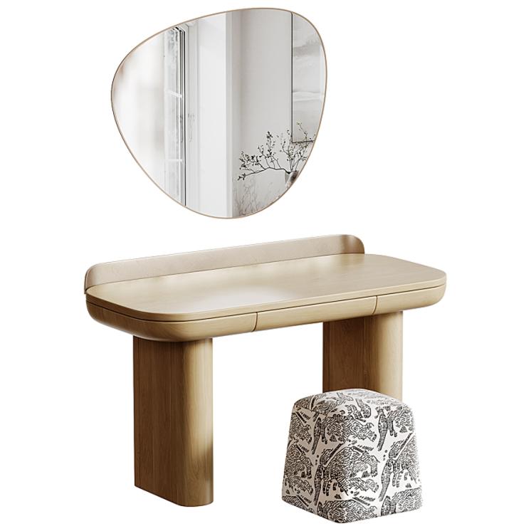 Salmon Dressing table Ottoman and Mirror B
