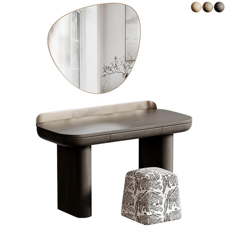 Salmon Dressing table Ottoman and Mirror C