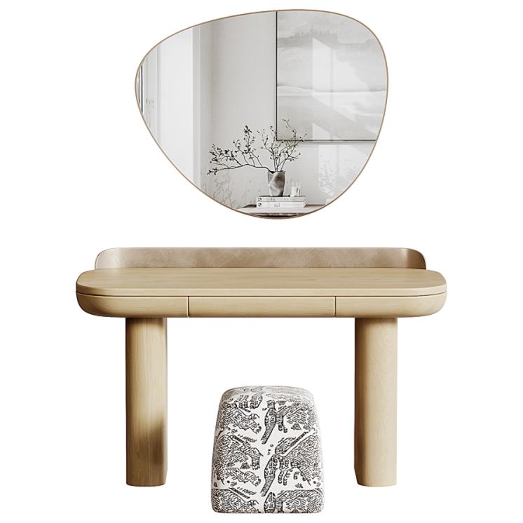 Salmon Dressing table Ottoman and Mirror D